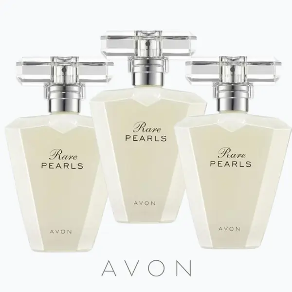 AVON Rare Pearls Eau de Parfum SET of 3 - Floral Fragrance with Magnolia & White Pepper for Timeless Elegance Edp Elegant Fragranced