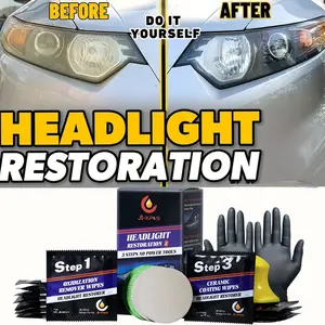 Car Headlight Restoration Kit, Universal Car Headlight Cleaner for Lens Refurbishment, Auto Polishing Accessories for Vehicle Care, Car Plastic Polish