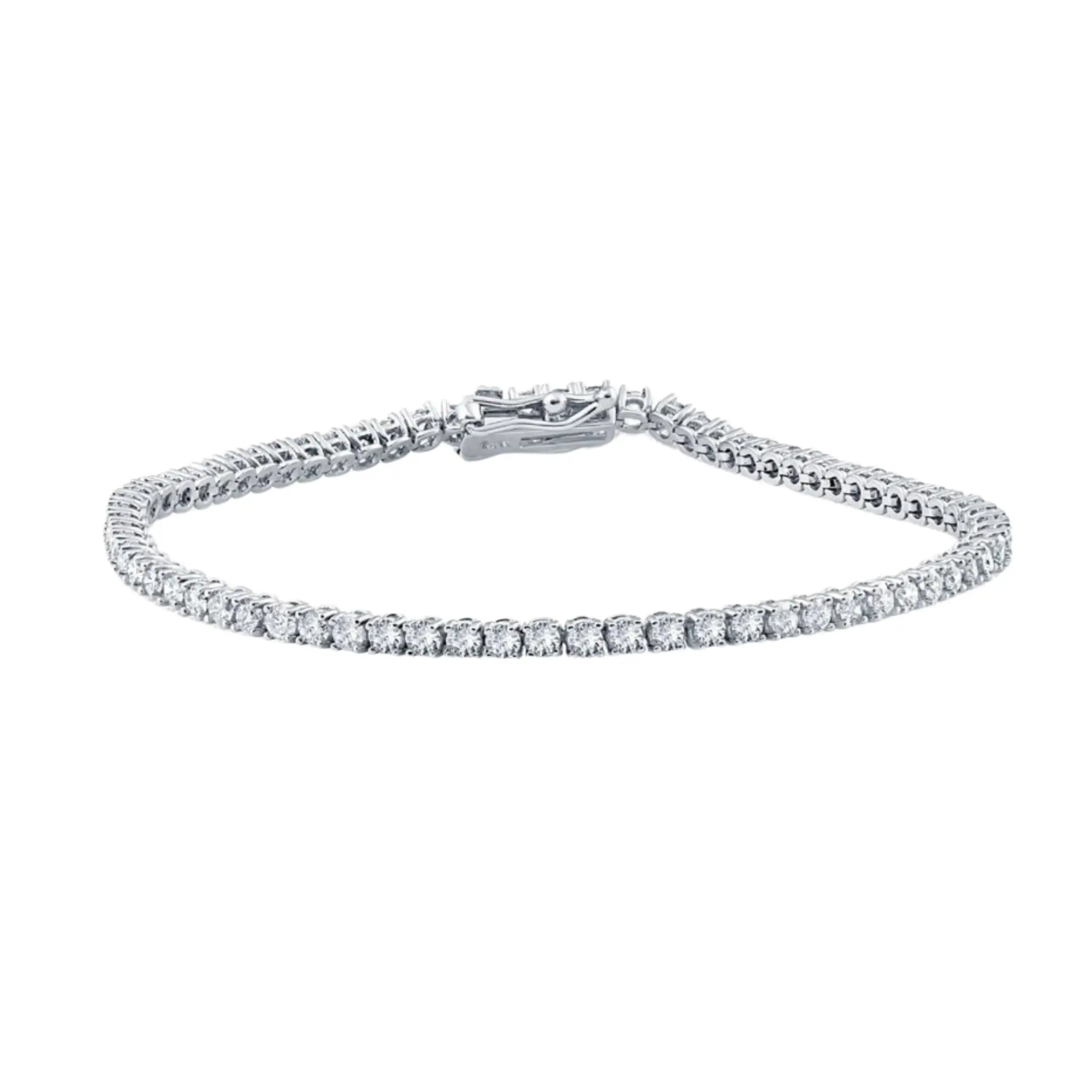 Lumeniri Lab Grown Diamonds 14K White Gold 3 ctw Tennis Bracelet