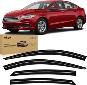 Nilight Tape-On Rain Guards for Ford Fusion 2013 2014 2015 2016 2017 2018 2019 2020, Window Visors Vent Wind Deflectors-4PCS summervibes
