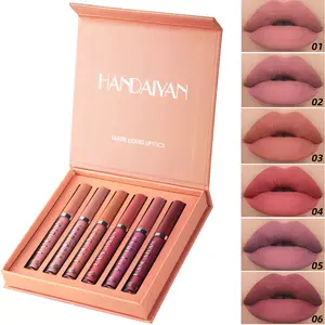 6Pcs Matte Liquid Lipstick Makeup Set, Matte liquid Long-Lasting Wear Non-Stick Cup Not Fade Waterproof Lip Gloss