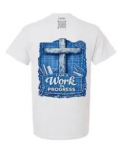 Christian Work In Progress Shirt | Faith Based Tee Philippians 1:6 | Bible Study & Prayer Shirt | Christian Hoodie | Christian Apparel
