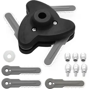 3-Blade Trimmer Head for Gas Powered Universal Weed Eater Blades, Compatible with Ego,Echo, Weed Warrior Gas String Trimmers with Additional Three Replacement Blades