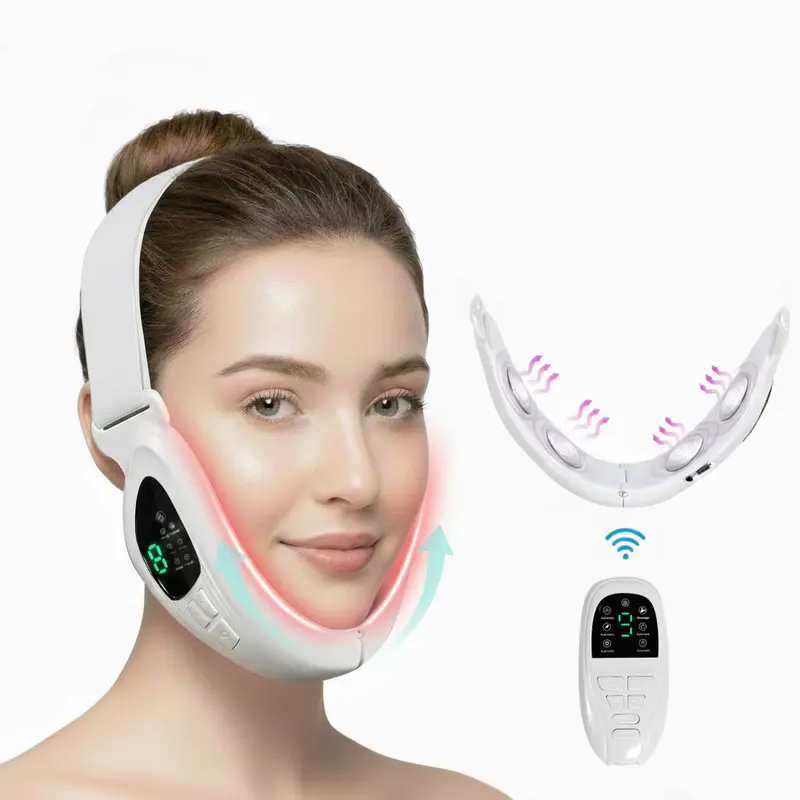 Electric V-Face Machine Double Chin Device with 7 Modes and 9 Gear Adjustable Intensities - Intelligent Double Chin Machine Face Lift Device for Face Lifting and Facial Sculpting