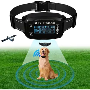 GPS Wireless Dog Fence,Electric Dog Fence for Outdoor,Pet Containment System,Adjustable Warning Strength,Rechargeable,Range66ft-6562ft,Suitable for Medium to Large Dogs,Outdoor Use Only
