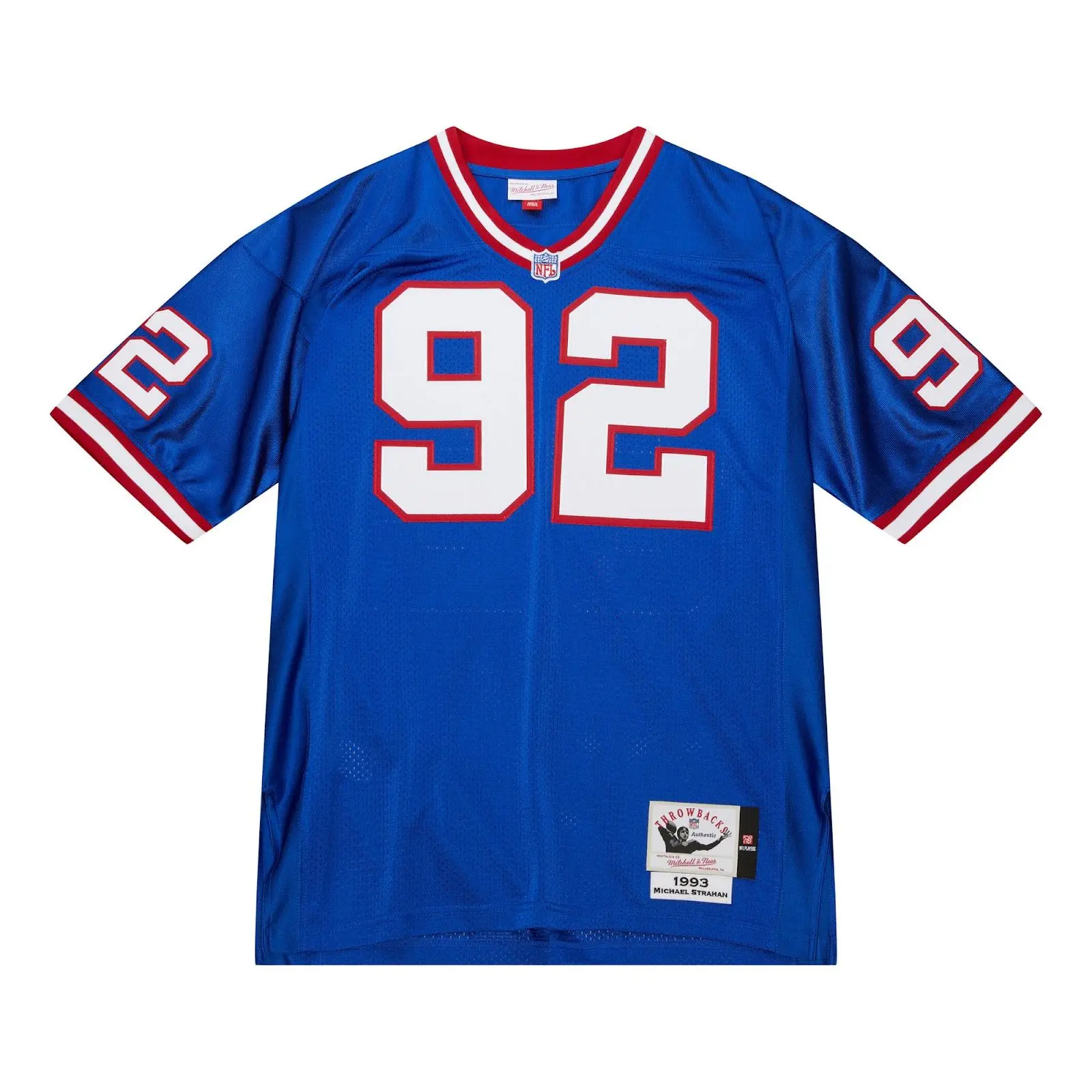 Michael Strahan New York Giants 1993 Royal Authentic Archival Accurate NFL Throwback Mitchell & Ness Jersey