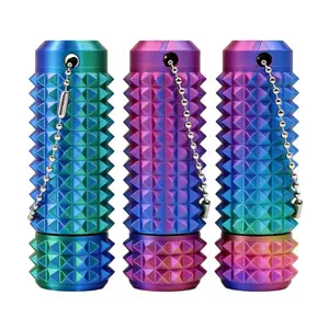 3D Printed Little Ouchies Spiky Hard Pointed Fidget Spinner Keychain Rotatable Grippie Pain Stim Sensory Pocket Toy for Adults Autistic Stress Anxiety Relief Focus Aid Christmas Birthday Valentine Easter Stocking Stuffer Novelty Gift for Friends Coworkers