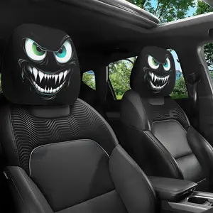 Halloween Car Seat Headrest Covers, Car Seat Decorative, Universal Fit for Men & Women, All-Season Use, Perfect Gift for Friends Family Colleagues