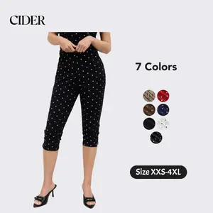 Cider Polka Dot Stretch Capri