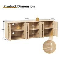 6 Doors Low Cabinet Natural