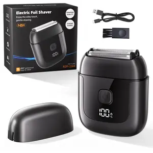 Electric Foil Shavers for Men:IPX7 Waterproof Mini Electric Razor, 3 Floating Blades Foil Shaver, USB-C Rechargeable with Travel Lock,Compact Grooming Gift for Home & Travel