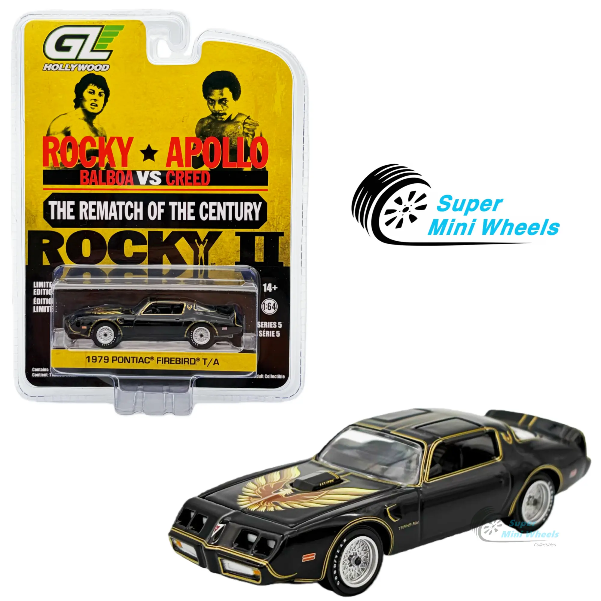 Greenlight 1:64 Rocky II - 1979 Pontiac Firebird T/A #44650-C Greenlight 1:64 Rocky II - 1979 Pontiac Firebird T/A #44650-C