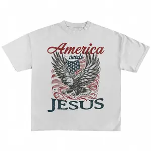 America Needs Jesus Shirt, USA Patriotic Christian Tee, Vintage American Flag Eagle T-Shirt, Religious Faith Gift for Dad