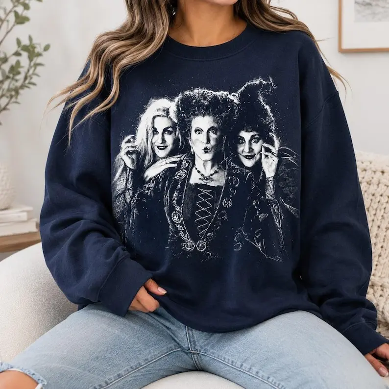 Vintage Hocus Pocus Sweatshirt, Vintage Halloween Crewneck, Sanderson Sisters Sweatshirt, Spooky Season, Witch Halloween Movie Shirt