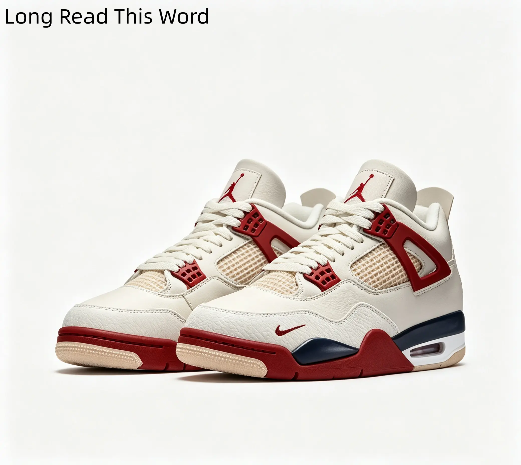 Classic Unisex Mid Top Street Basketball Shoes Off White Red And Navy Contrast Color Cushion Midsole Lace Up Fashion Sneakers Non Slip Footwear For Travel Streetwear Couples Matching
