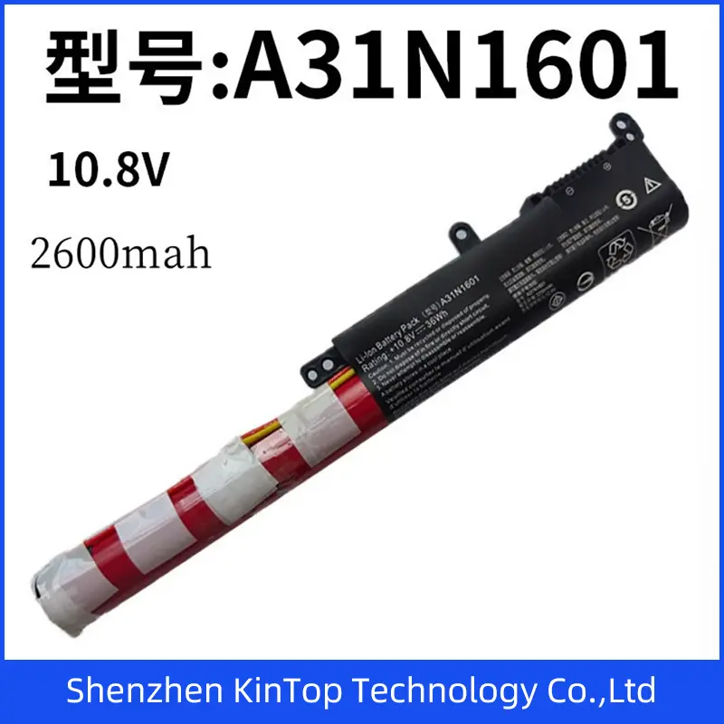 10.8V2600mAh A31n1601 Black Laptop Battery for Asus A31n1537 F441u A441u R414u X441ua X441sc Replacement Battery Li-ion Battery