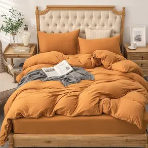 Jersey Knit Duvet Cover Set 100% T-Shirt Cotton Super Soft Comfy 3pc Bedding Set with Zipper Closure