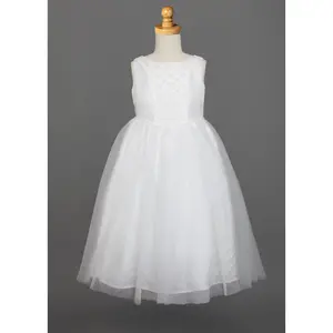 Beaded V-Waist Communion Dress