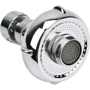 360? Swivel Kitchen Faucet Aerator,Anti-Splash Dual-function Kitchen Faucet Sprayer Attachment,Large-diameter Shower  Sink Aerator,Water Saving,Engineering Plastic PA66-3 Inch