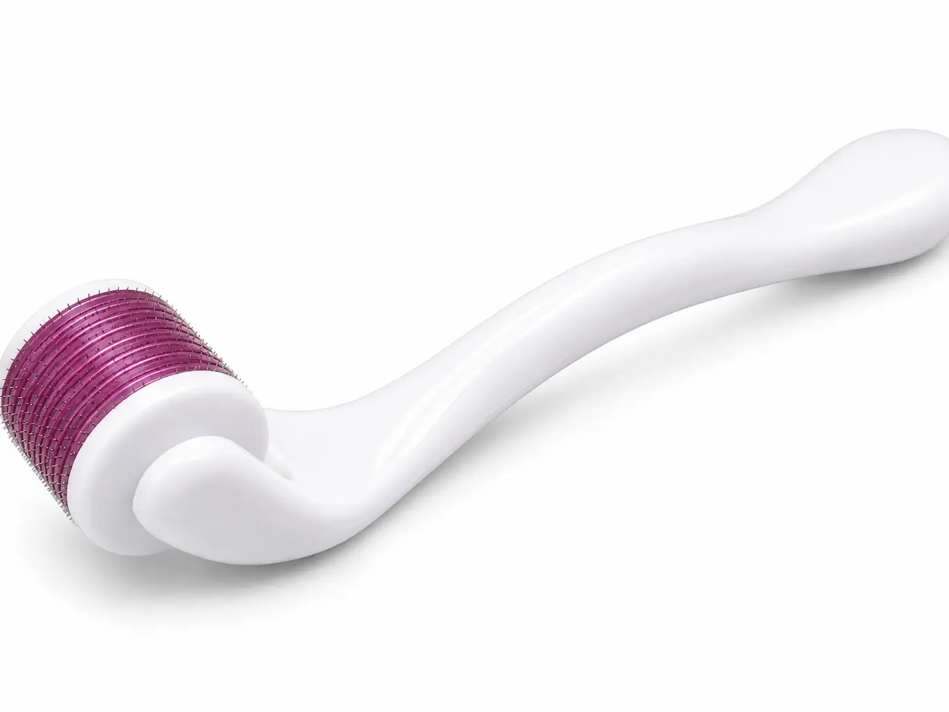 0.25mm White Derma Roller - Compact Microneedle Skincare Tool for All Skins, Face/Body, Revitalizes Men & Women’s Facial, Hair & Beard Care