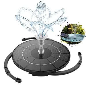 Solar Fountain Pump for Water Features, Solar Powered Fountain, Outdoor DIY Solar Bird Bath Fountain, Multi-Nozzle Design, Ideal for Gardens & Aquaria