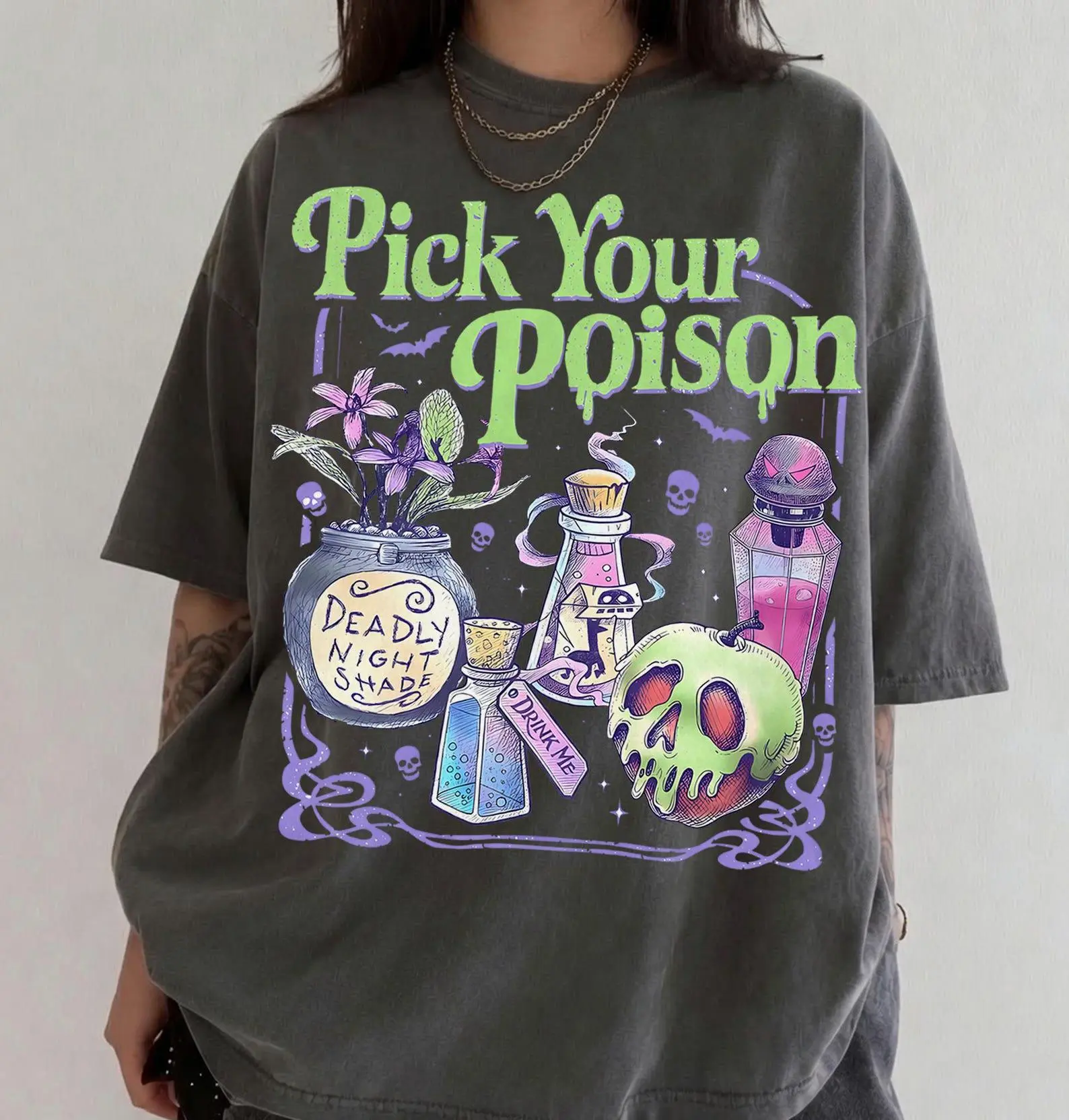 Retro Comfort Colors Pick Your Poison Shirt, Disney Villain T-shirt, Retro Halloween Tee, Spooky Season Gift, Disney Halloween Trip Shirt