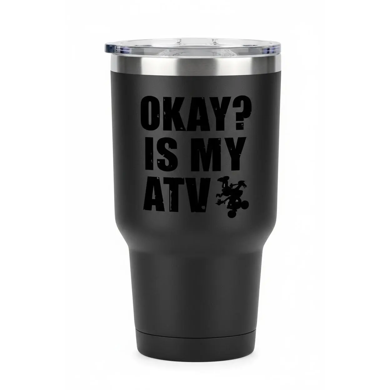 "Is My ATV OK?" Glossy Self-Adhesive Vinyl Car Sticker, 5.75in x 5.25in, Fade-Resistant Permanent Weatherproof Outdoor Decoration for Automobiles & Motorcycle Exterior Accessories