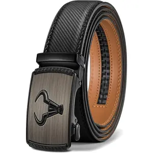 Men's Belt – Ratchet Leather Belt for Men Dress and Casual Pants Jeans 1 3/8"
