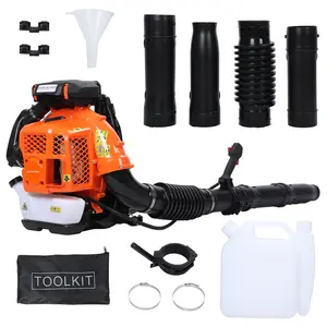 【TikTokShopDealsforYouDays 】Leaf Blower, 80CC Backpack Gas Leaf Blower, Gas Blower, Up to 900CFM, Powerful Clearing, for Lawn Care Yard Dust Debris (Orange)