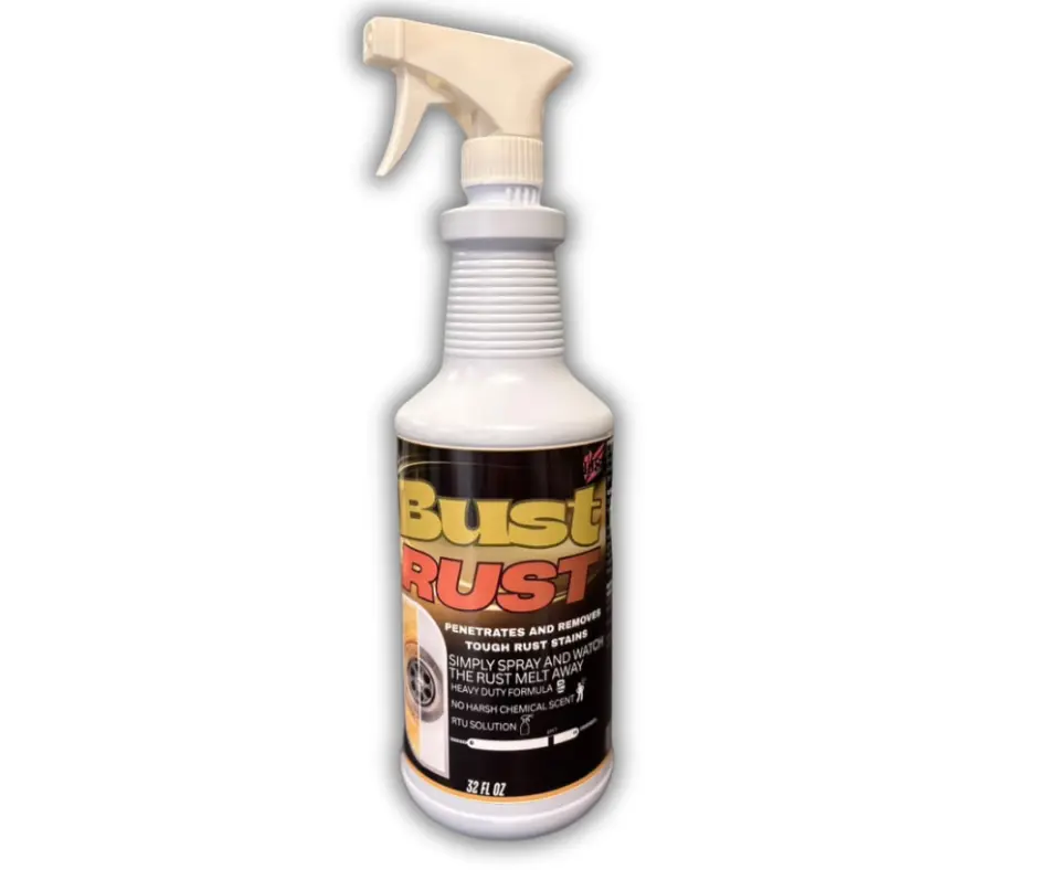 Bust Rust 32 oz Ready-to-Use Solution for Bathrooms Kitchens Appliances Tools & Vehicles Penetrating Cleaner Dissolves Rust Fast