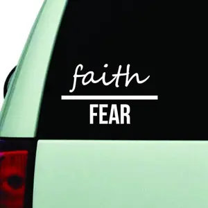 Faith Over Fear Car Decal Truck Bumper Sticker Window Windshield Vinyl Jdm Men Girls God Blessed Religious