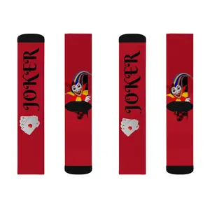 Lucky Jackpotgogetters Joker Poker Socks Tropical Print Spandex Sublimation Unisex Ribbed Underwear for Men and Women - Office