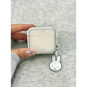Cute Miffy Rabbit Case for Apple AirPods Pro 3, Wireless Earphone Cover for Generations 2/3/4, Headphone Accessories, Dirt-Resistant and Shockproof Protection