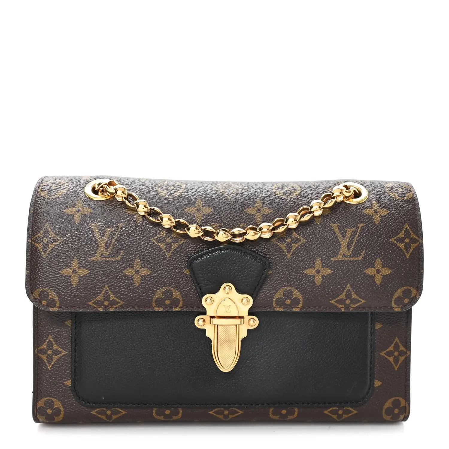 Pre-owned Louis Vuitton Monogram Shoulder Bags Victoire Black Z 1641
