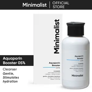 Minimalist 5% Aquaporin Booster Face Cleanser For Dry Skin | Gentle & Hydrating Cleanser With Hyaluronic Acid | Women & Men | 3.4 Fl Oz/ 100 ml