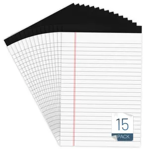 15 Pack Note Pads 5x8 Inch White Legal Pads 5x8 College Ruled 80 GSM Paper Pads for Office Notebook for Work Lined Writing Note Pad Grocery List Notepads Small Legal Pad 5x8" White 30 Sheets Per Pad