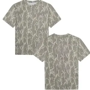 Mossy Oak Camo Original Bottomland Washed Out Tee,Streetwear Outfit - Hunting Camo Shirt, Soft Cotton, Full Size S-5XL