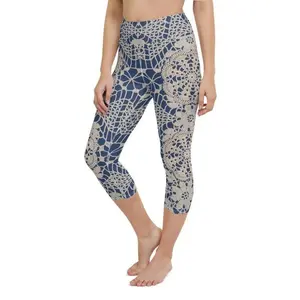 Crochet Print Yoga Capris