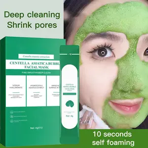 Centella foam facia lmask can remove black and control oil,deeply clean facial dirt Outdoorfun Hydrate 1 Box * 12 Pcs