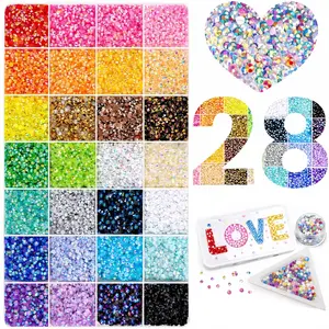VIBRANT GEMS 26000Pcs Resin Rhinestones with Tweezers for Crafting Mixed-Color 3mm Bedazzling Crystal with Gifted Tools Jewelry for DIY Crafts Clothing Tumblers Shoes Fabric Nail Art Colorful