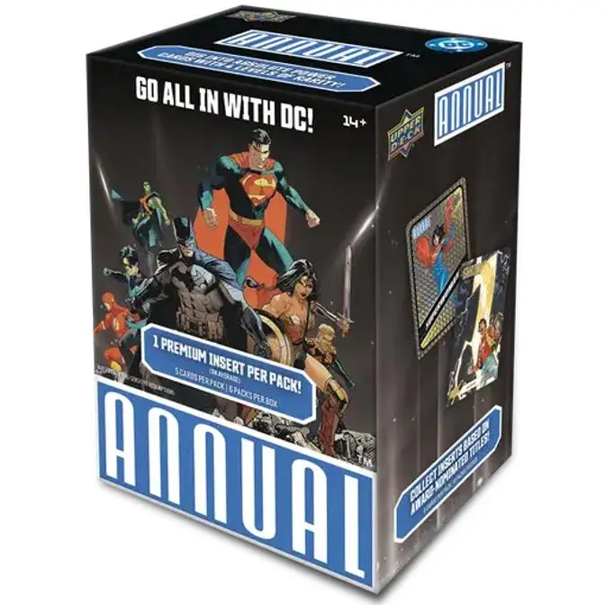2024-25 Upper Deck DC Annual Blaster Box - 6 Card Packs, Superheroes, Nightwing, Shazam!, Absolute Power-Level 2, Star Rookies Collectible Non-Sports Trading Card