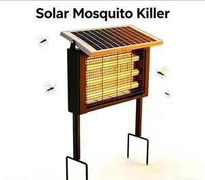 Waterproof Solar Insect Trap – Mosquito Repellent & Pest Control, Portable Rechargeable Bug Zapper for Garden, Balcony & Travel
