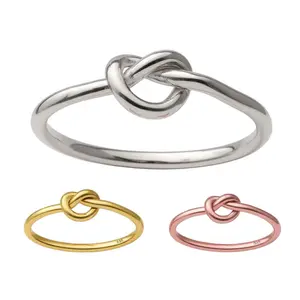 Sterling Silver Delicate Love Knot Rings