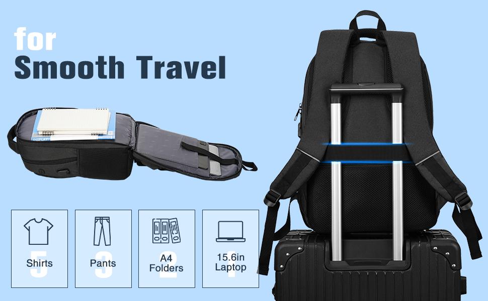 kadilong 15 Inch Laptop Backpack, Large Capacity Backpack with USB Charging Port & Headphone Jack, Water Resistant Multi-compartment Bookbag for Teens, College Students, Working Adults, School, Work, Office, Business Trips, Travel & Daily Commute