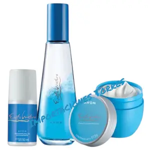 Exotic Waters Eau de Cologne Spray Set for Women - 3 Pieces (Perfume 50ml/1.7oz, 172g Cream & 50ml Roll On) By Avon Mexico