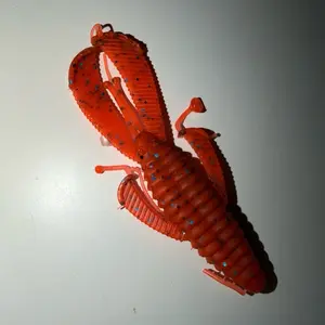 Swamp Flame Crawfish Lure - Realistic Body Profile & Lifelike Claws for Aggressive Bass Strikes - Durable Soft-Plastic Formula - Versatile for Jigs Texas Carolina Rigs
