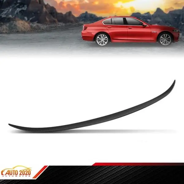 Carbon Fiber Trunk Spoiler Sport Wing - Automotive Body Replacement Part for 2011-2016 BMW F10 5 Series, 535i, 528i