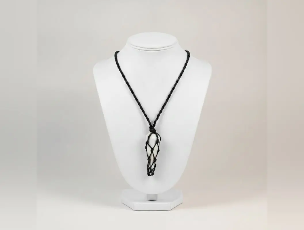 Scolecite Macrame Adjustable Necklace