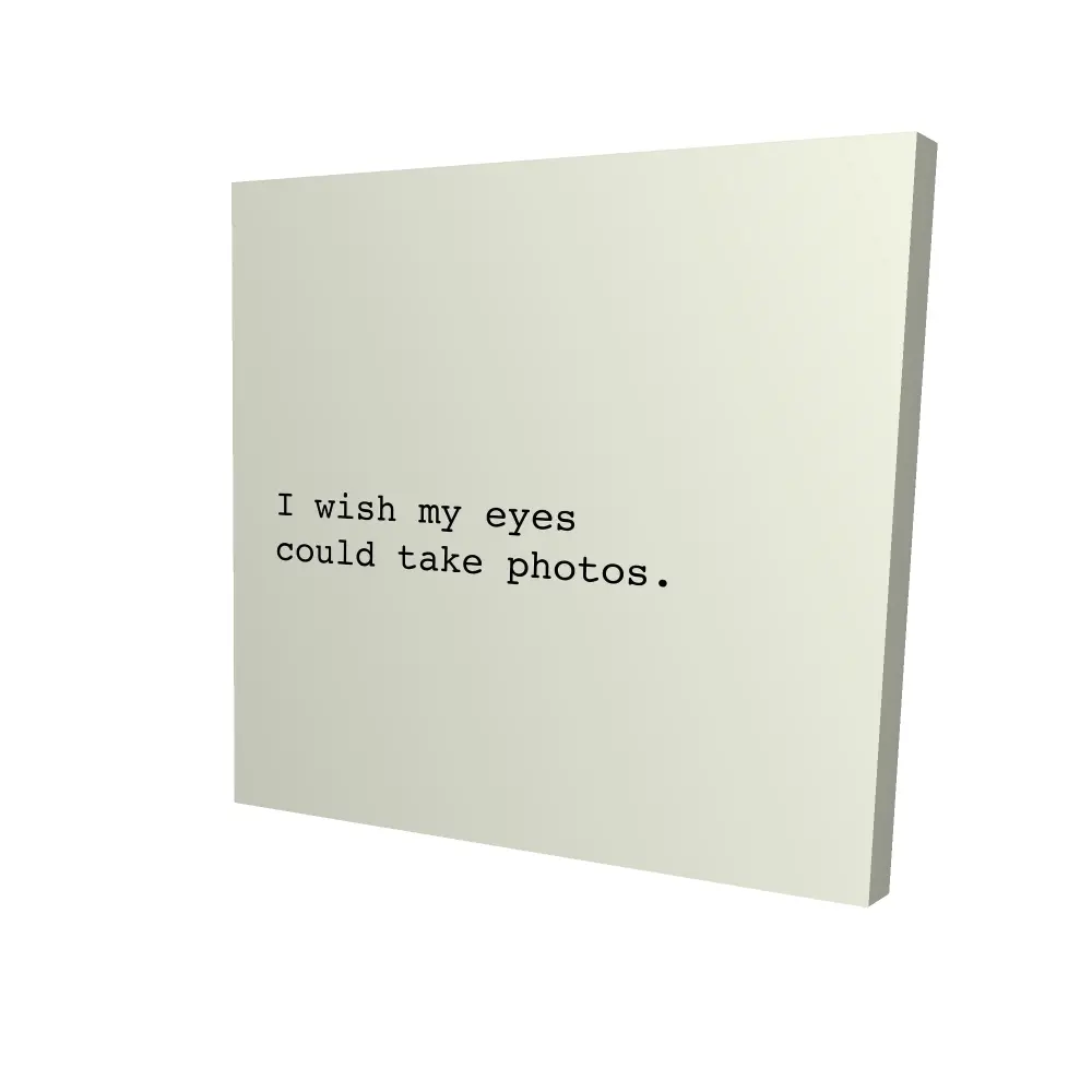 Begin Home Decor 2080-2424-QU5 24 x 24 in. Minimalist Shapes Bedroom Canvas - I Wish My Eyes Could Take Photos