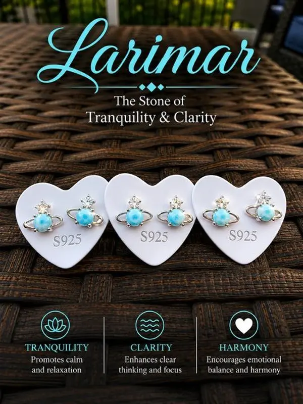 Larimar S926 earrings (Eye shape)
